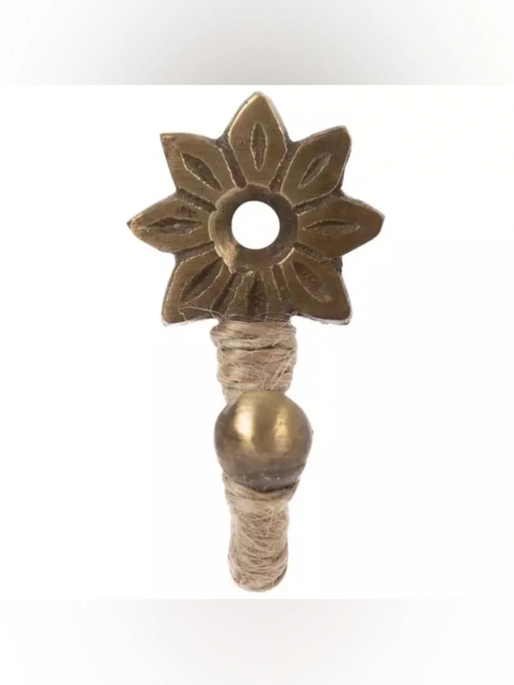 (4) Flower Wrapped Metal Wall Hook